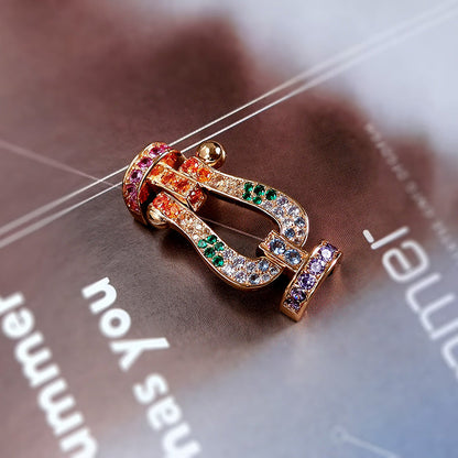 [CharmAmor]FORCE LARGE HORSESHOE  COLORED DIAMOND BRACELET ROSE GOLD