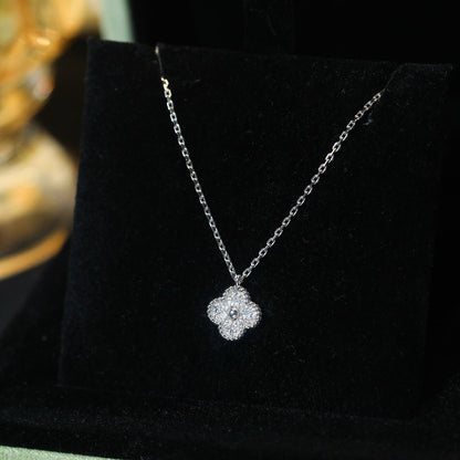 [CharmAmor]CLOVER MINI 9.5MM PENDANT DIAMOND NECKLACE