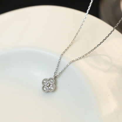 [CharmAmor]CLOVER MINI 9.5MM PENDANT DIAMOND NECKLACE
