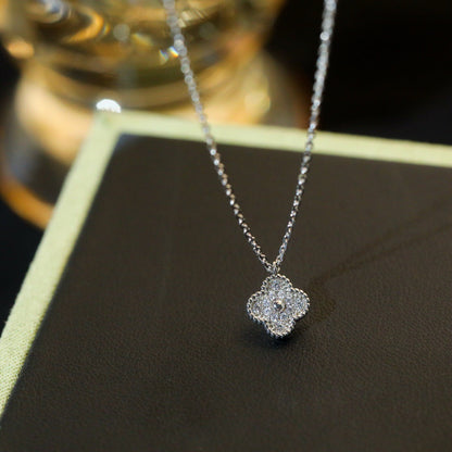 [CharmAmor]CLOVER MINI 9.5MM PENDANT DIAMOND NECKLACE