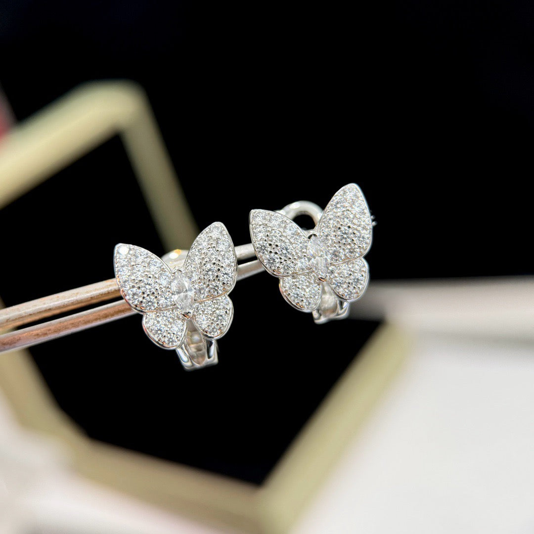 [CharmAmor]BUTTERFLY ALL DIAMOND EARRINGS