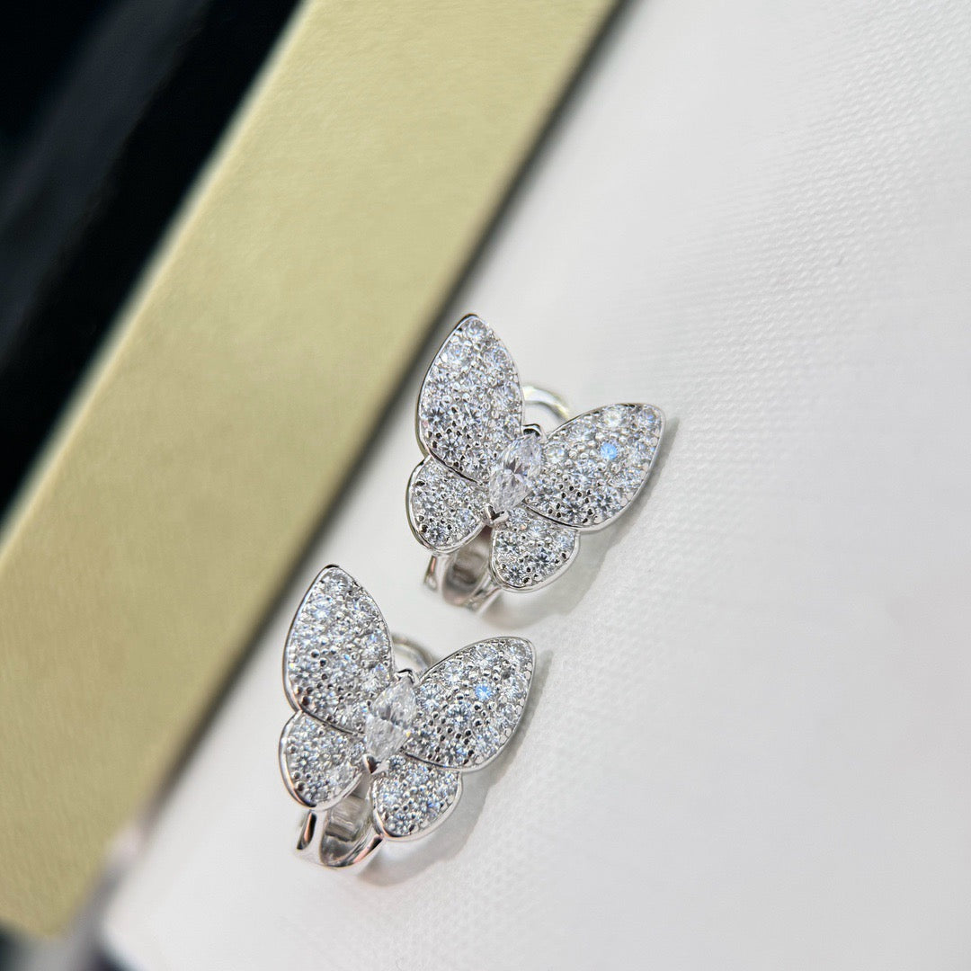 [CharmAmor]BUTTERFLY ALL DIAMOND EARRINGS