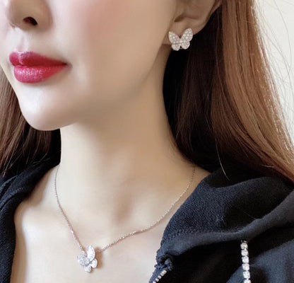 [CharmAmor]BUTTERFLY ALL DIAMOND EARRINGS