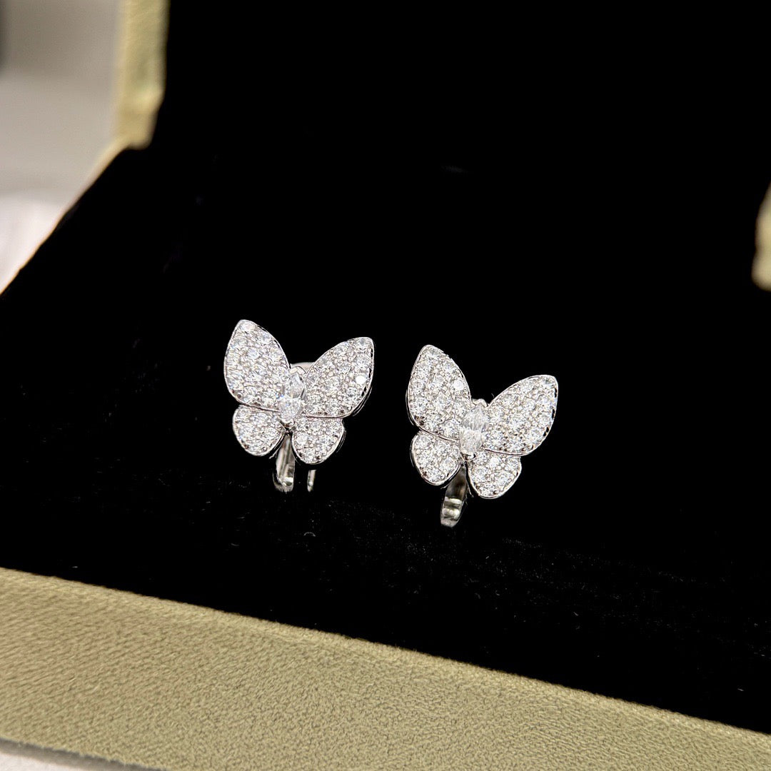 [CharmAmor]BUTTERFLY ALL DIAMOND EARRINGS