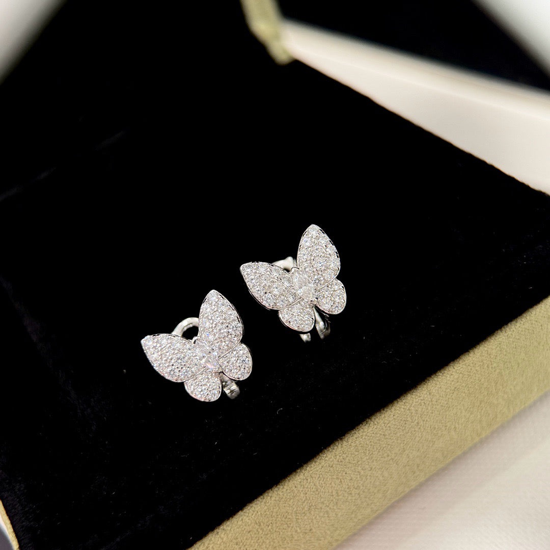 [CharmAmor]BUTTERFLY ALL DIAMOND EARRINGS