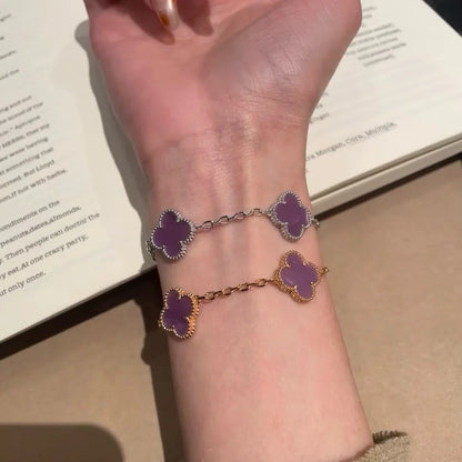 [CharmAmor] CLOVER 5 MOTIF VIOLET BRACELET COLLECTION