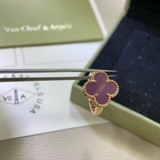 [CharmAmor]CLOVER  PURPLE VIOLET RING