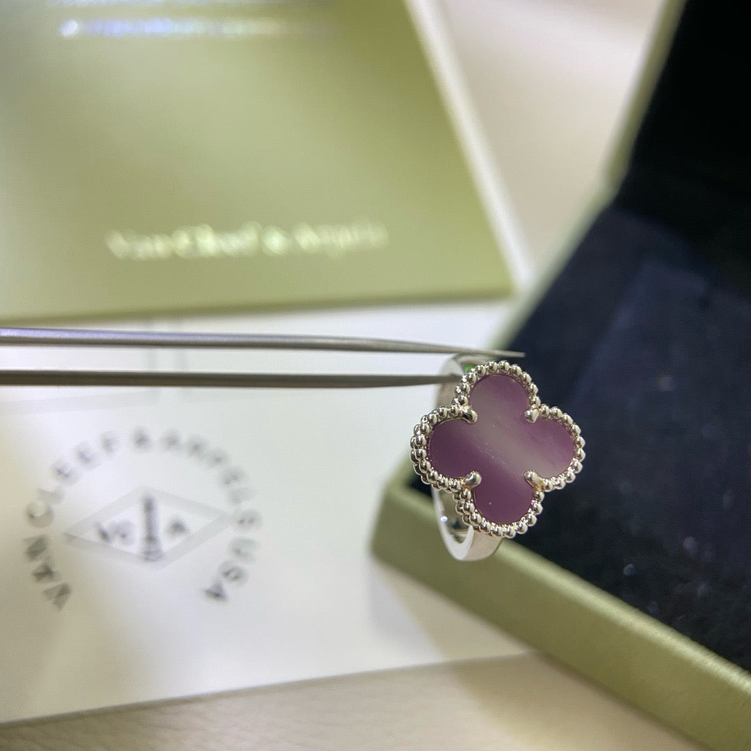 [CharmAmor]CLOVER  PURPLE VIOLET RING