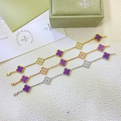 [CharmAmor] CLOVER 5 MOTIF VIOLET BRACELET COLLECTION