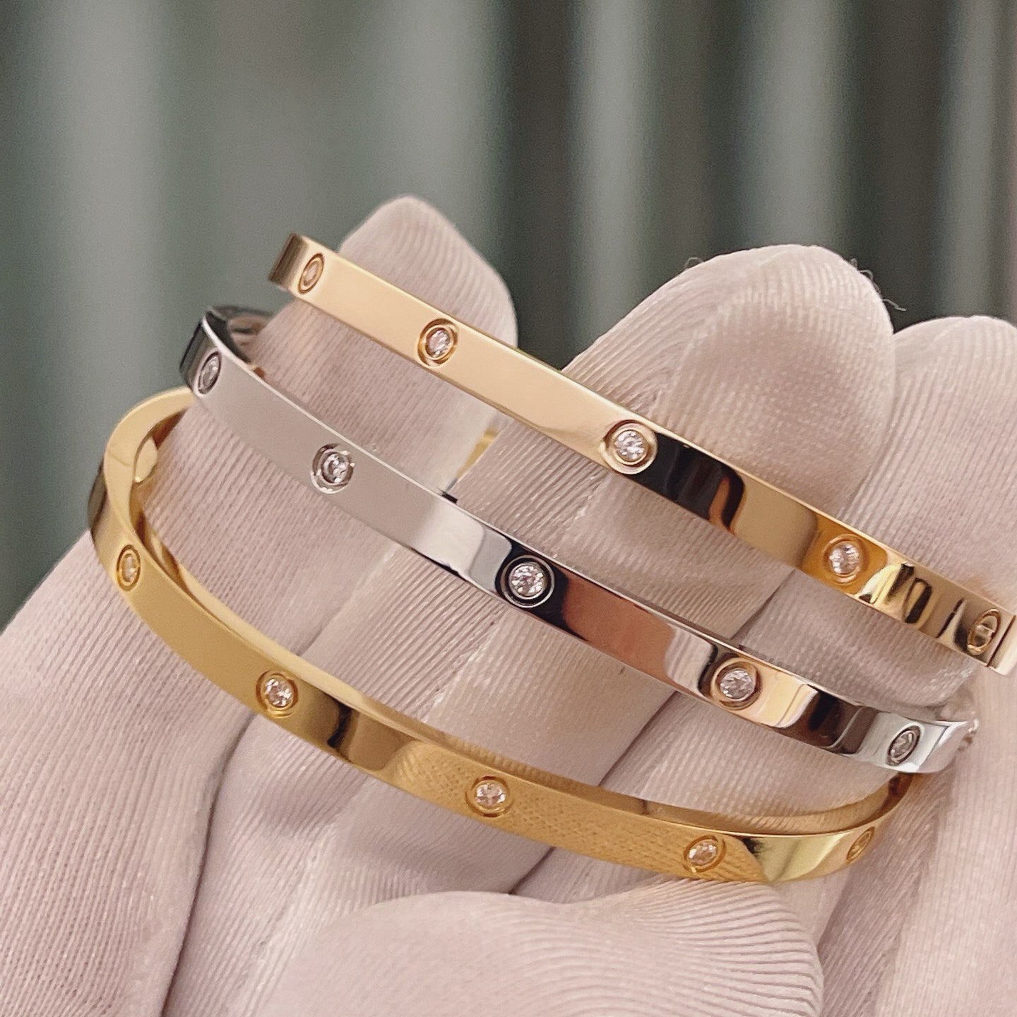 [CharmAmor]LOVE BRACELET 3.65MM 10 DIAMONDS