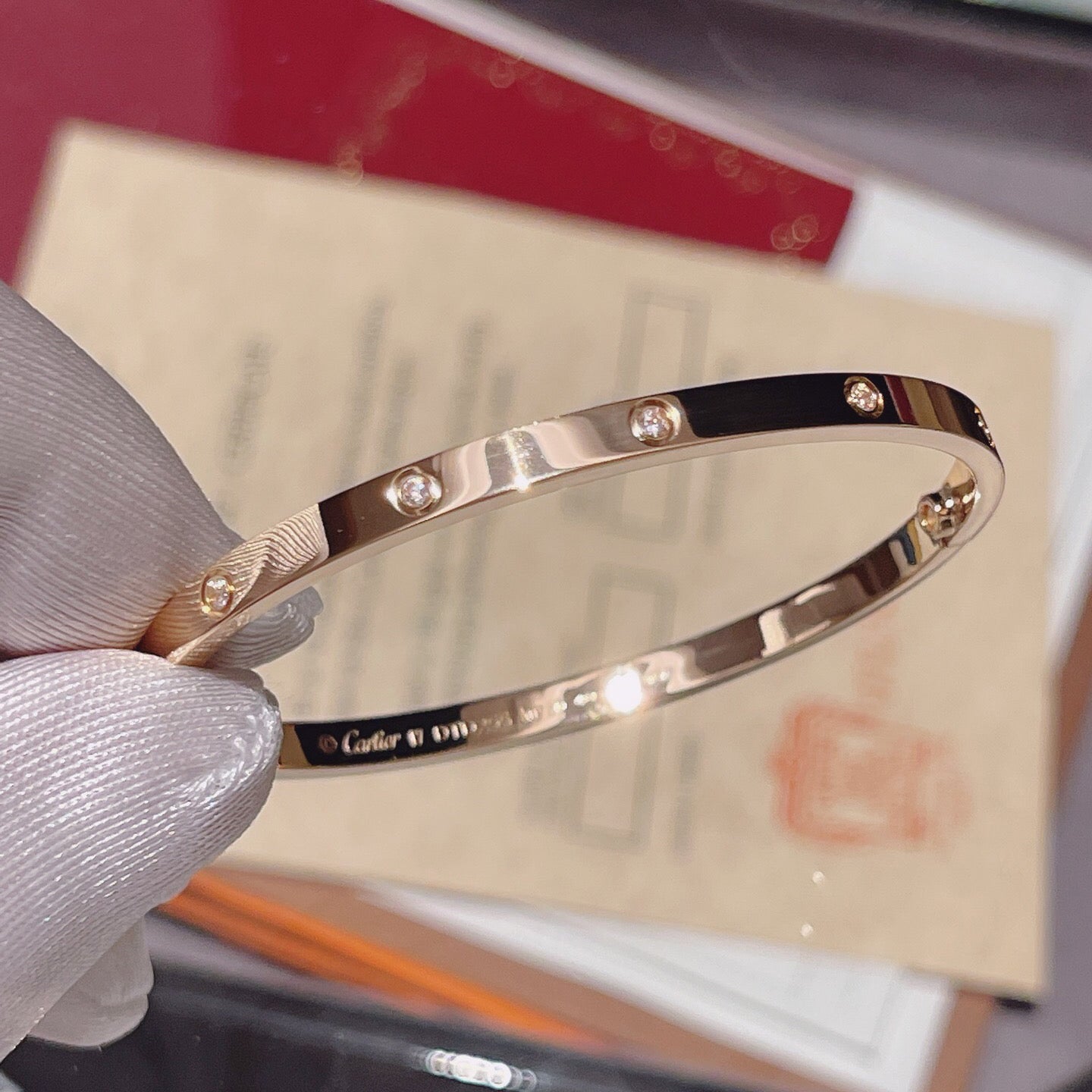 [CharmAmor]LOVE BRACELET 3.65MM 10 DIAMONDS