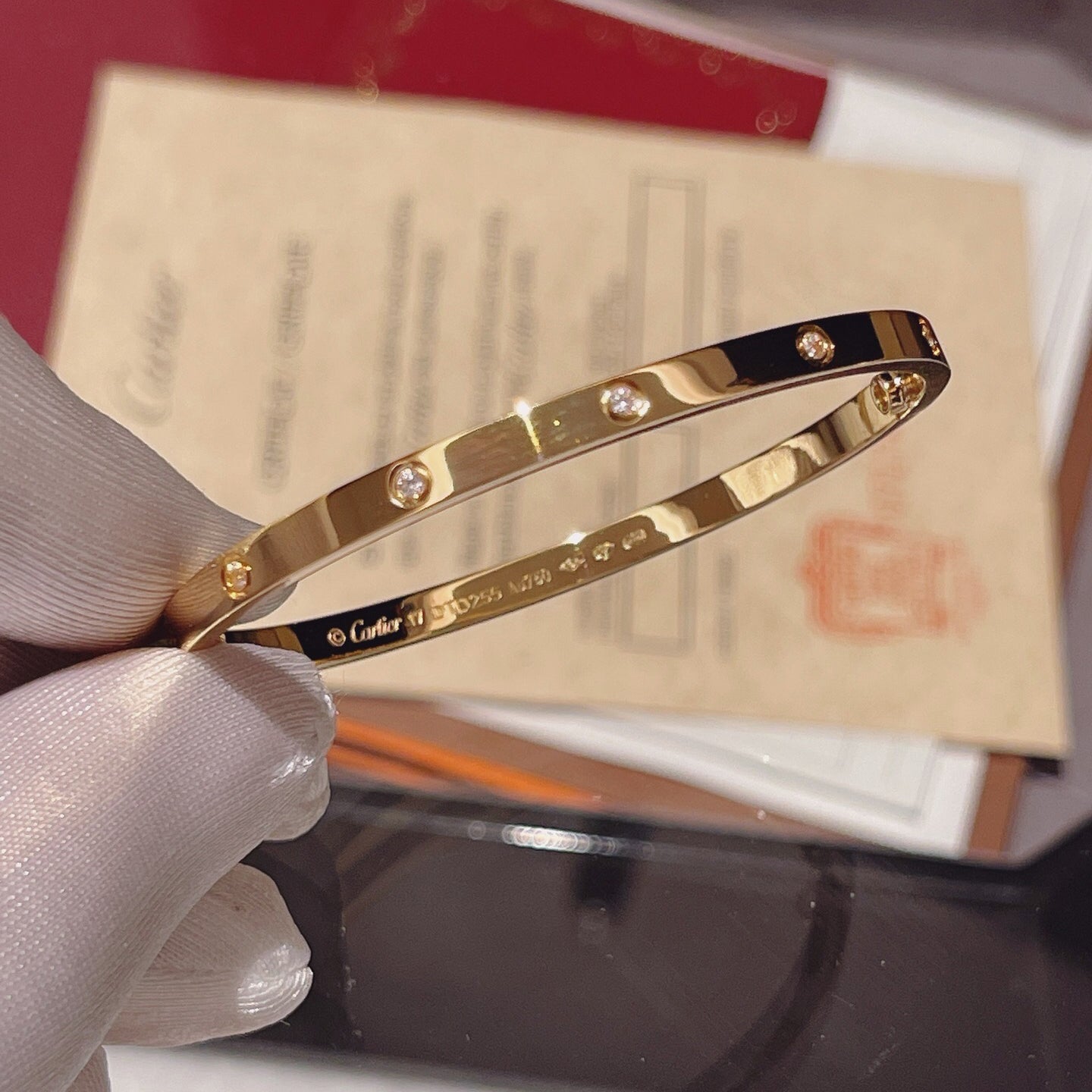 [CharmAmor]LOVE BRACELET 3.65MM 10 DIAMONDS