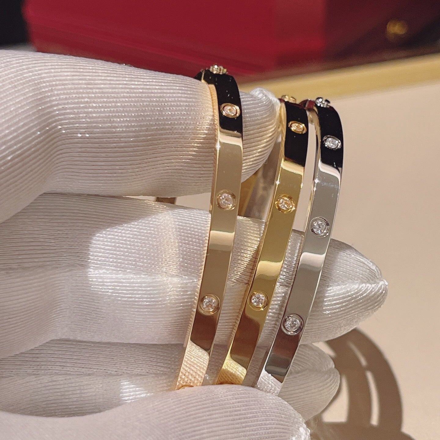 [CharmAmor]LOVE BRACELET 3.65MM 10 DIAMONDS