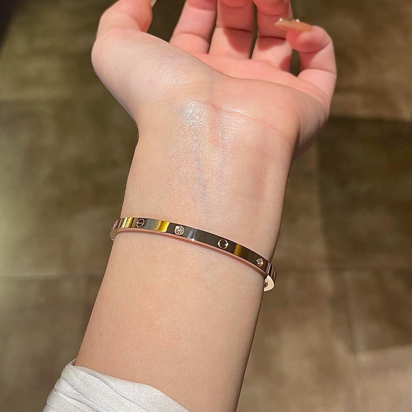 [CharmAmor]LOVE BRACELET 3.65MM 6 DIAMONDS
