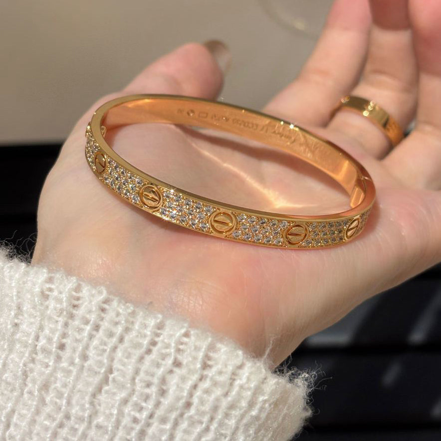[CharmAmor]LOVE BRACELET 6.1MM DIAMOND-PAVED