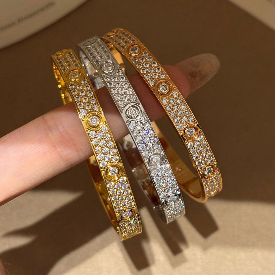 [CharmAmor]LOVE BRACELET 6.1MM DIAMOND-PAVED 10 BIG DIAMONDS