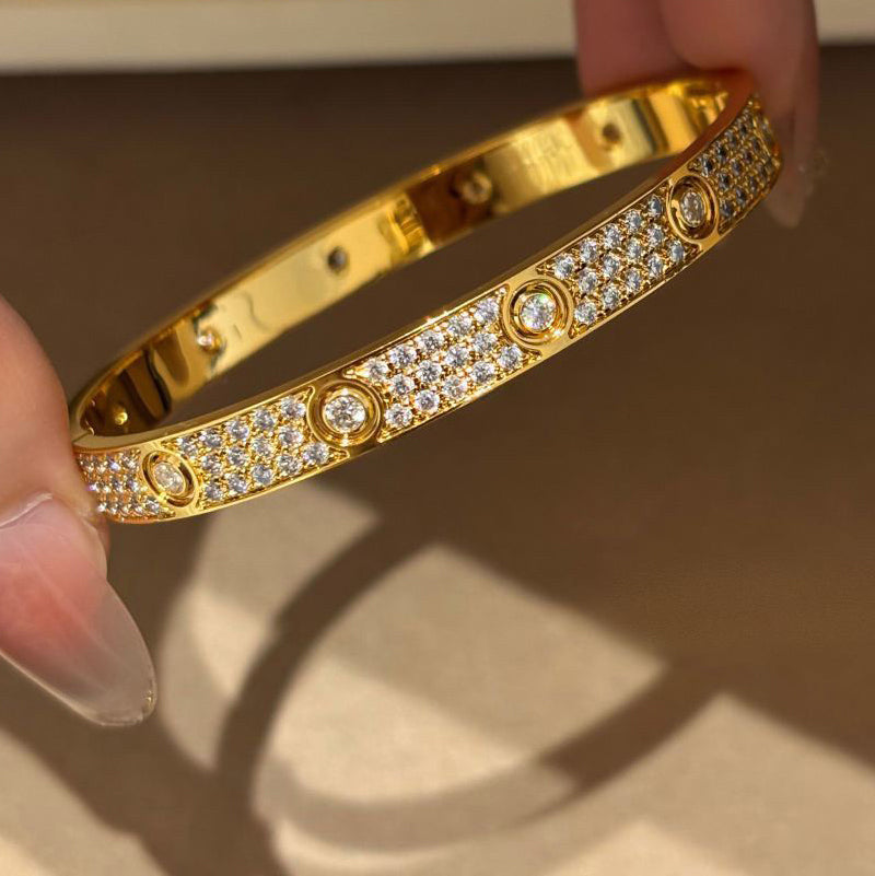 [CharmAmor]LOVE BRACELET 6.1MM DIAMOND-PAVED 10 BIG DIAMONDS