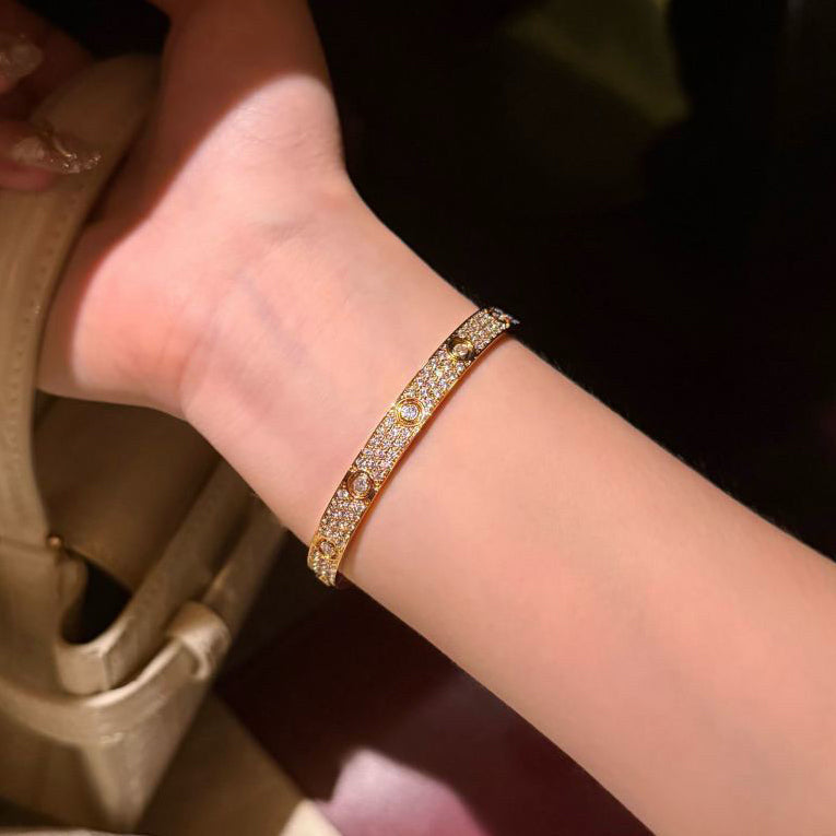 [CharmAmor]LOVE BRACELET 6.1MM DIAMOND-PAVED 10 BIG DIAMONDS