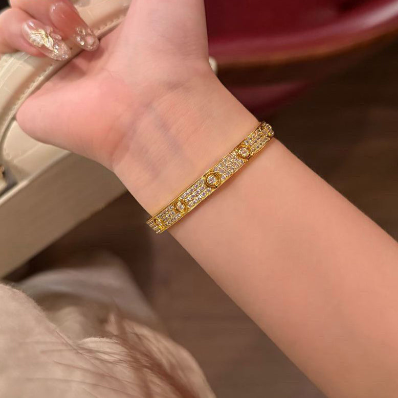 [CharmAmor]LOVE BRACELET 6.1MM DIAMOND-PAVED 10 BIG DIAMONDS