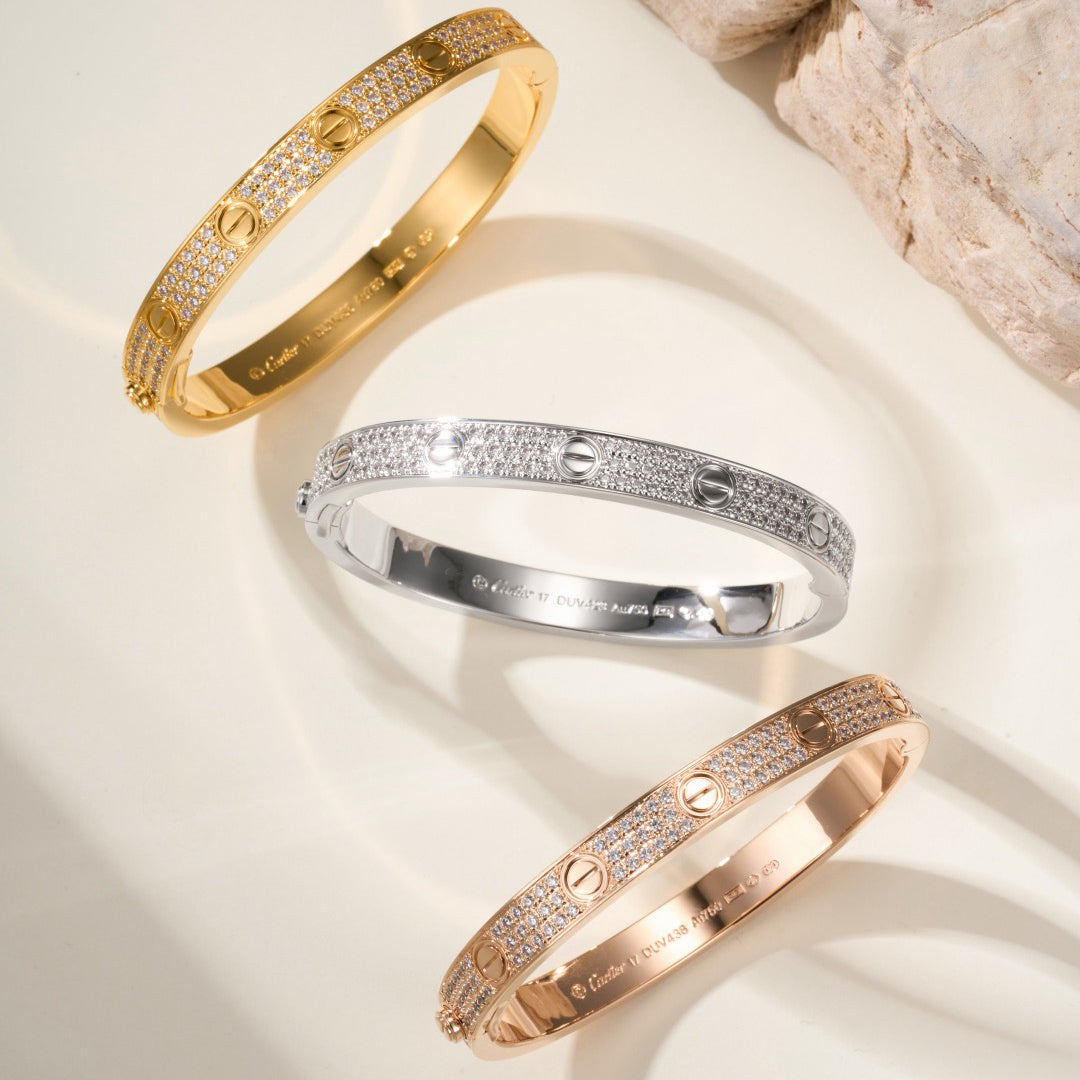 [CharmAmor]LOVE BRACELET 6.1MM DIAMOND-PAVED
