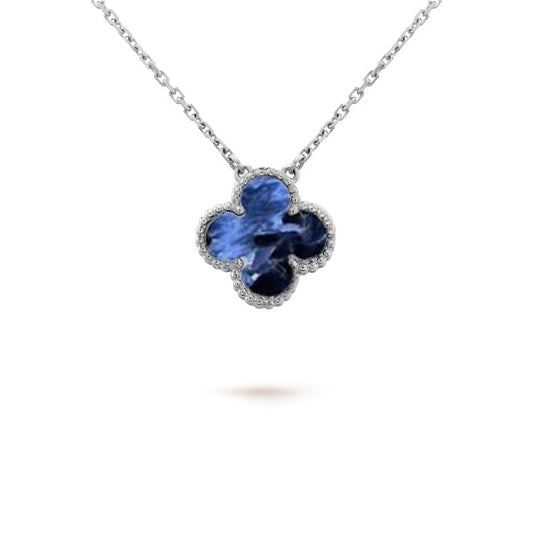 [CharmAmor]CLOVER 15MM PIETERSITE NECKLACE SILVER