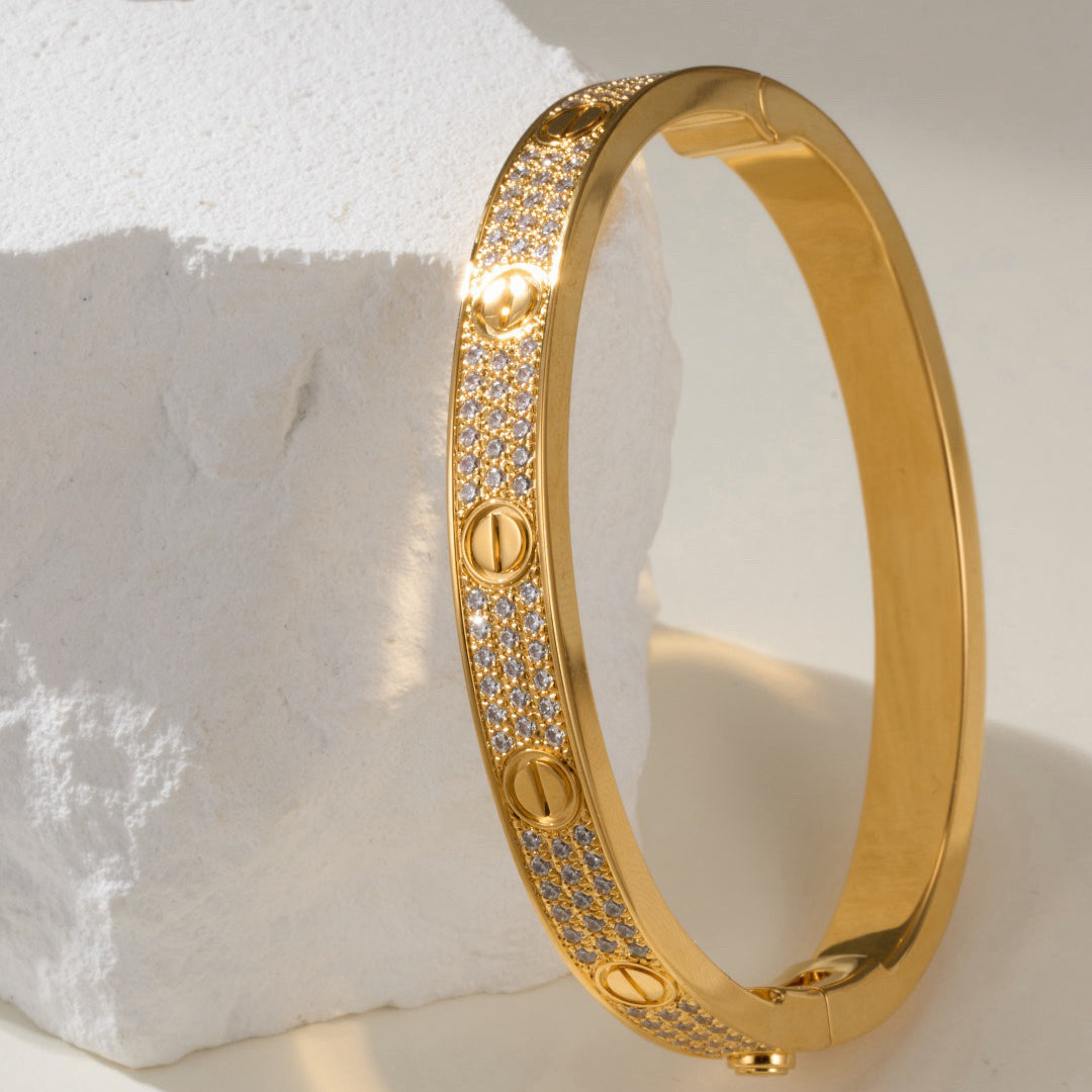 [CharmAmor]LOVE BRACELET 6.1MM DIAMOND-PAVED