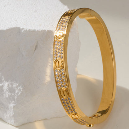 [CharmAmor]LOVE BRACELET 6.1MM DIAMOND-PAVED