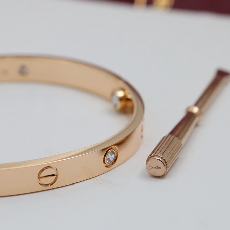 [CharmAmor]LOVE BRACELET 6.1MM 4 DIAMONDS