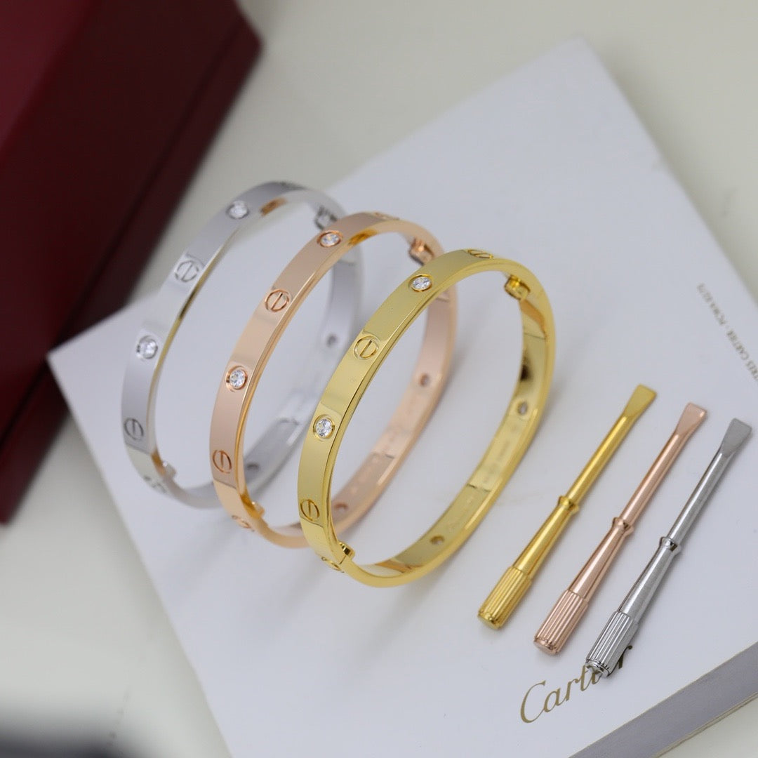[CharmAmor]LOVE BRACELET 6.1MM 4 DIAMONDS