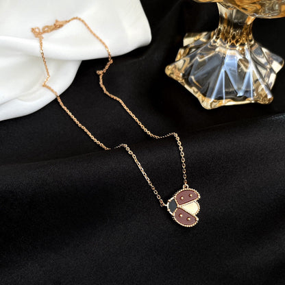 [CharmAmor]LUCKY  CARNELIANS LADYBUG NECKLACE
