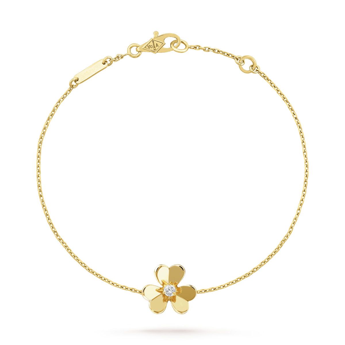 [CharmAmor]FRIVOLE GOLD FLOWER PINK MALACHITE BRACELET