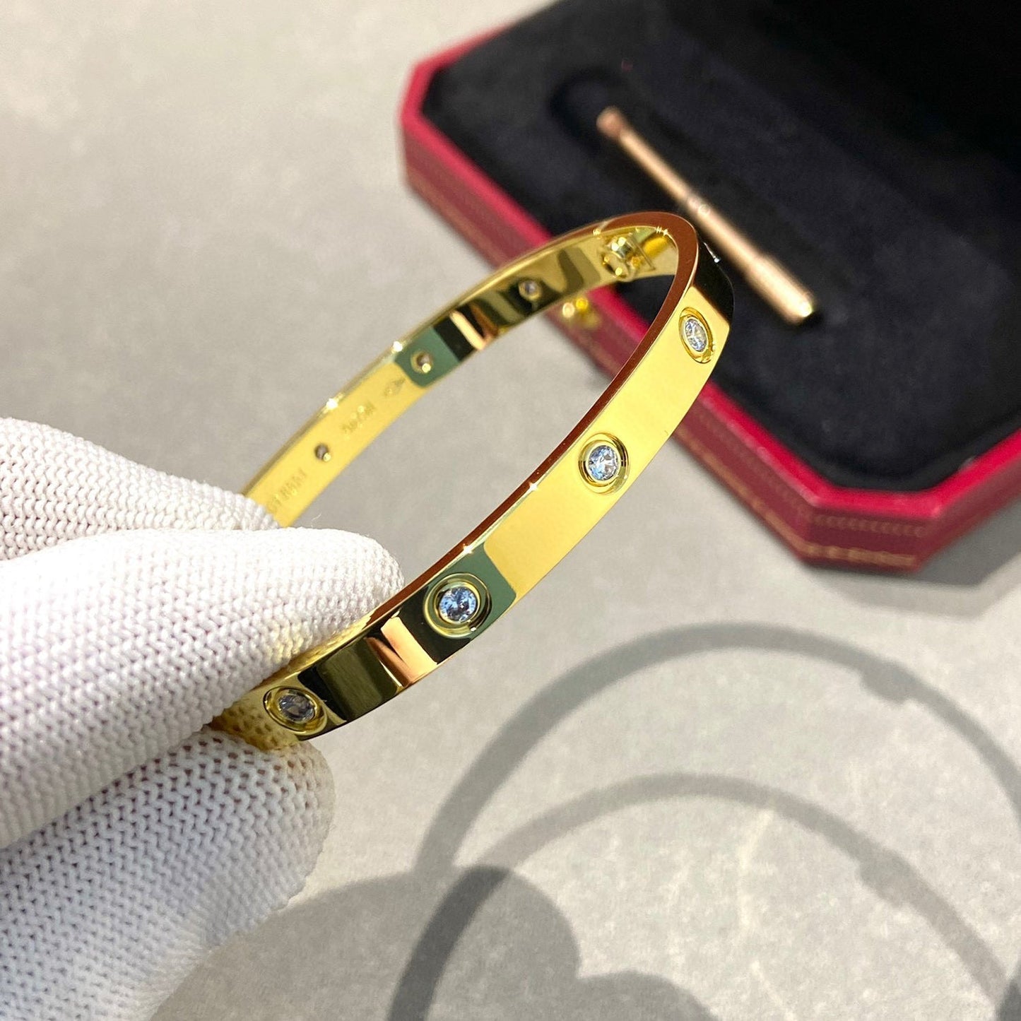[CharmAmor]LOVE BRACELET 6.1MM 10 DIAMONDS