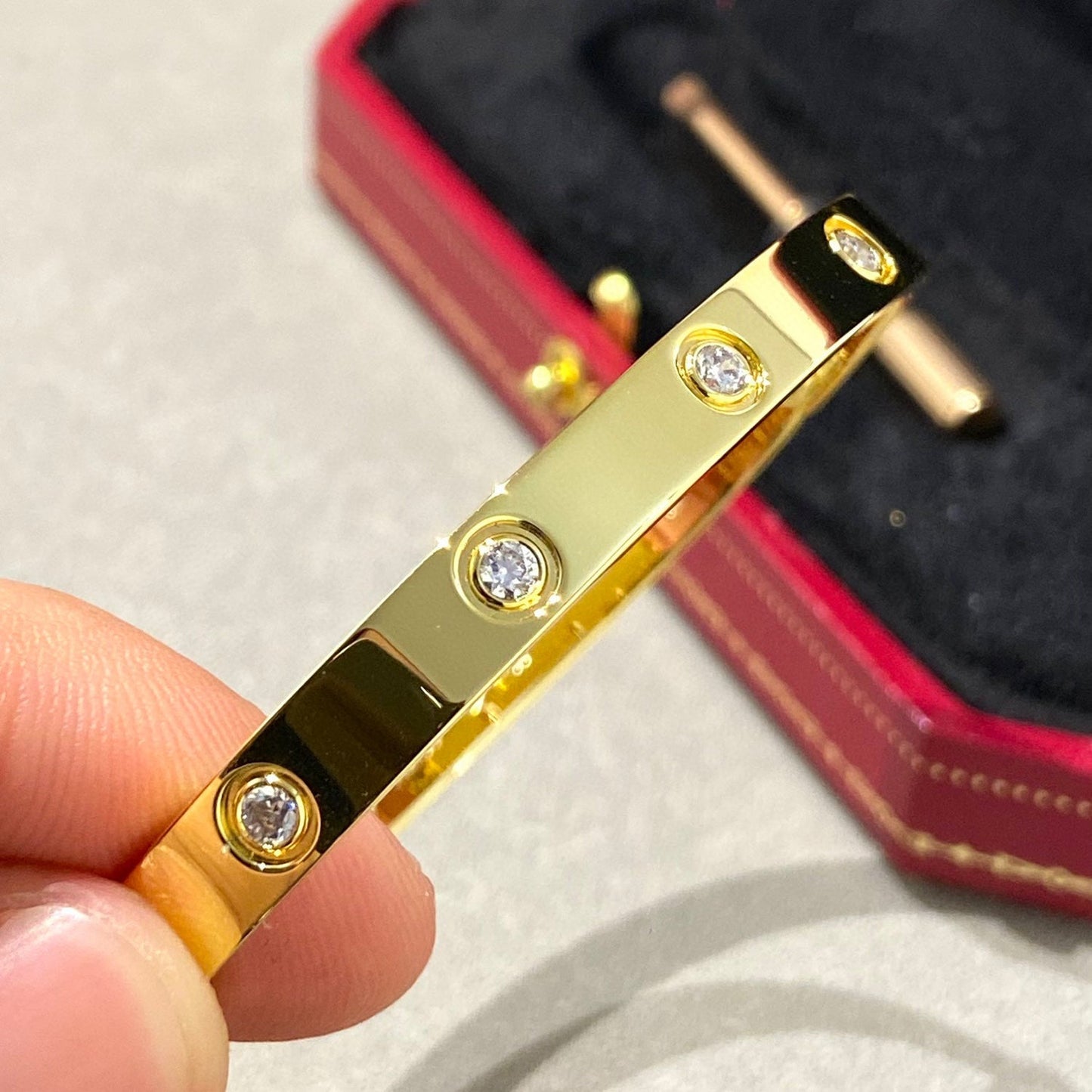 [CharmAmor]LOVE BRACELET 6.1MM 10 DIAMONDS