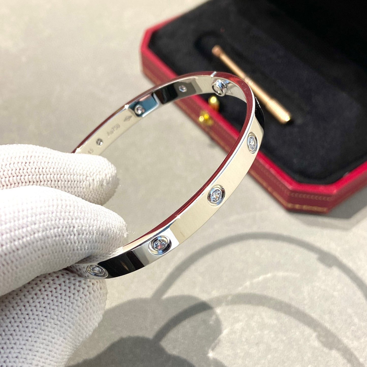 [CharmAmor]LOVE BRACELET 6.1MM 10 DIAMONDS