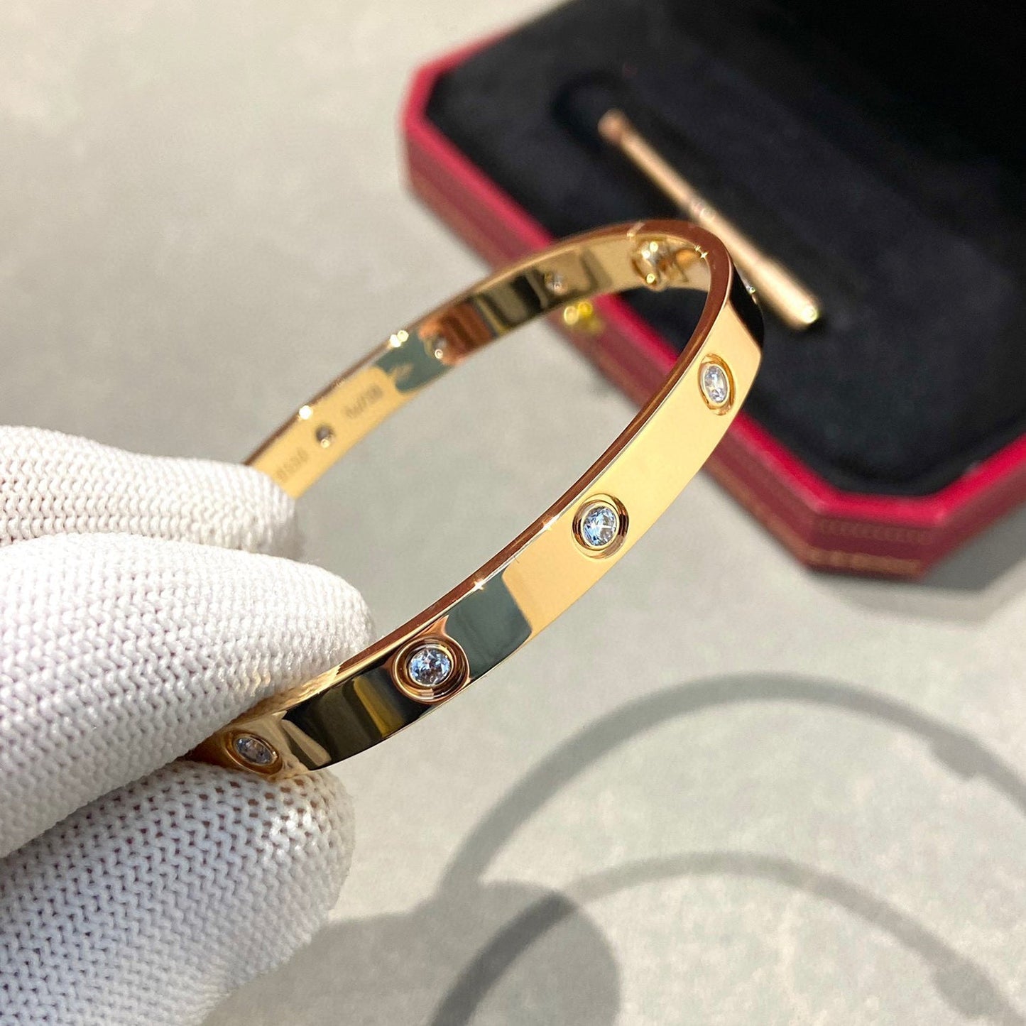 [CharmAmor]LOVE BRACELET 6.1MM 10 DIAMONDS