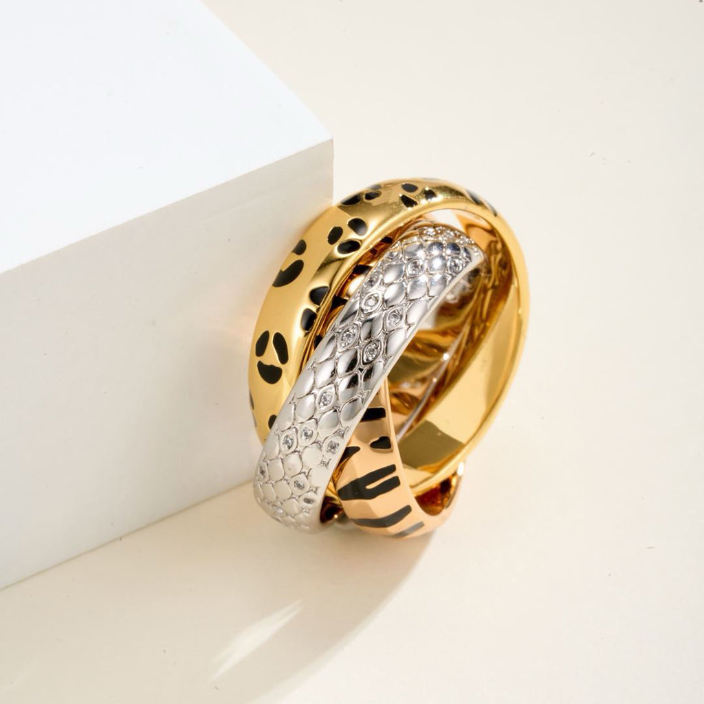 [CharmAmor]TRINITY  RING LEOPARD PRINT