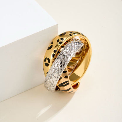 [CharmAmor]TRINITY  RING LEOPARD PRINT