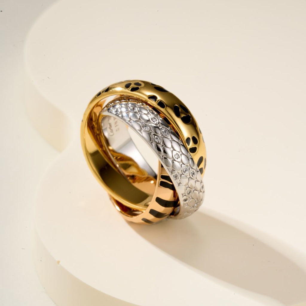 [CharmAmor]TRINITY  RING LEOPARD PRINT
