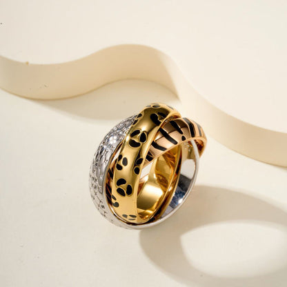 [CharmAmor]TRINITY  RING LEOPARD PRINT