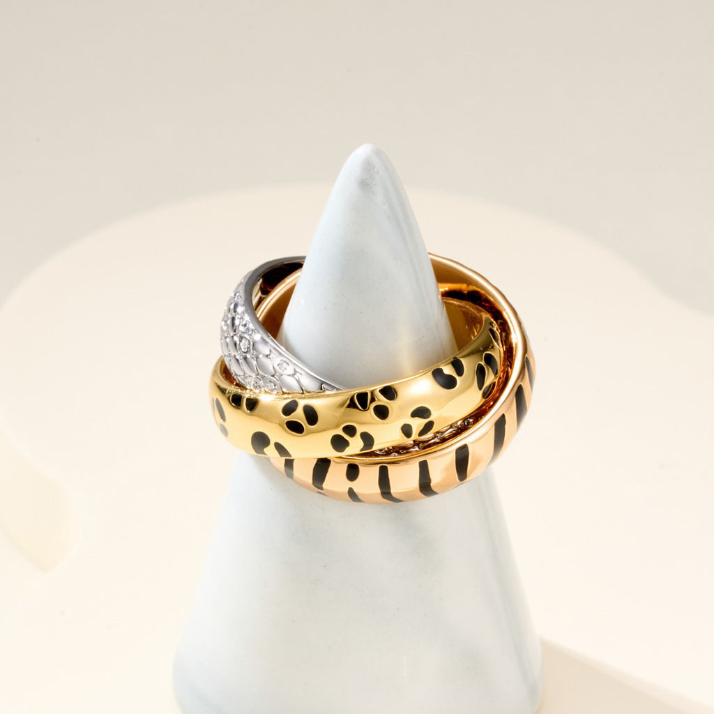 [CharmAmor]TRINITY  RING LEOPARD PRINT