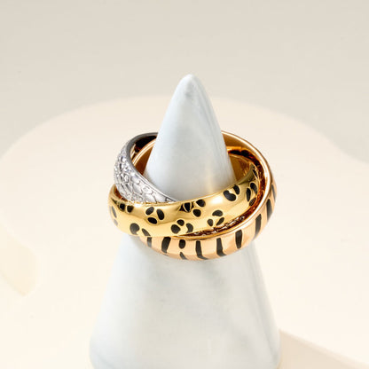 [CharmAmor]TRINITY  RING LEOPARD PRINT