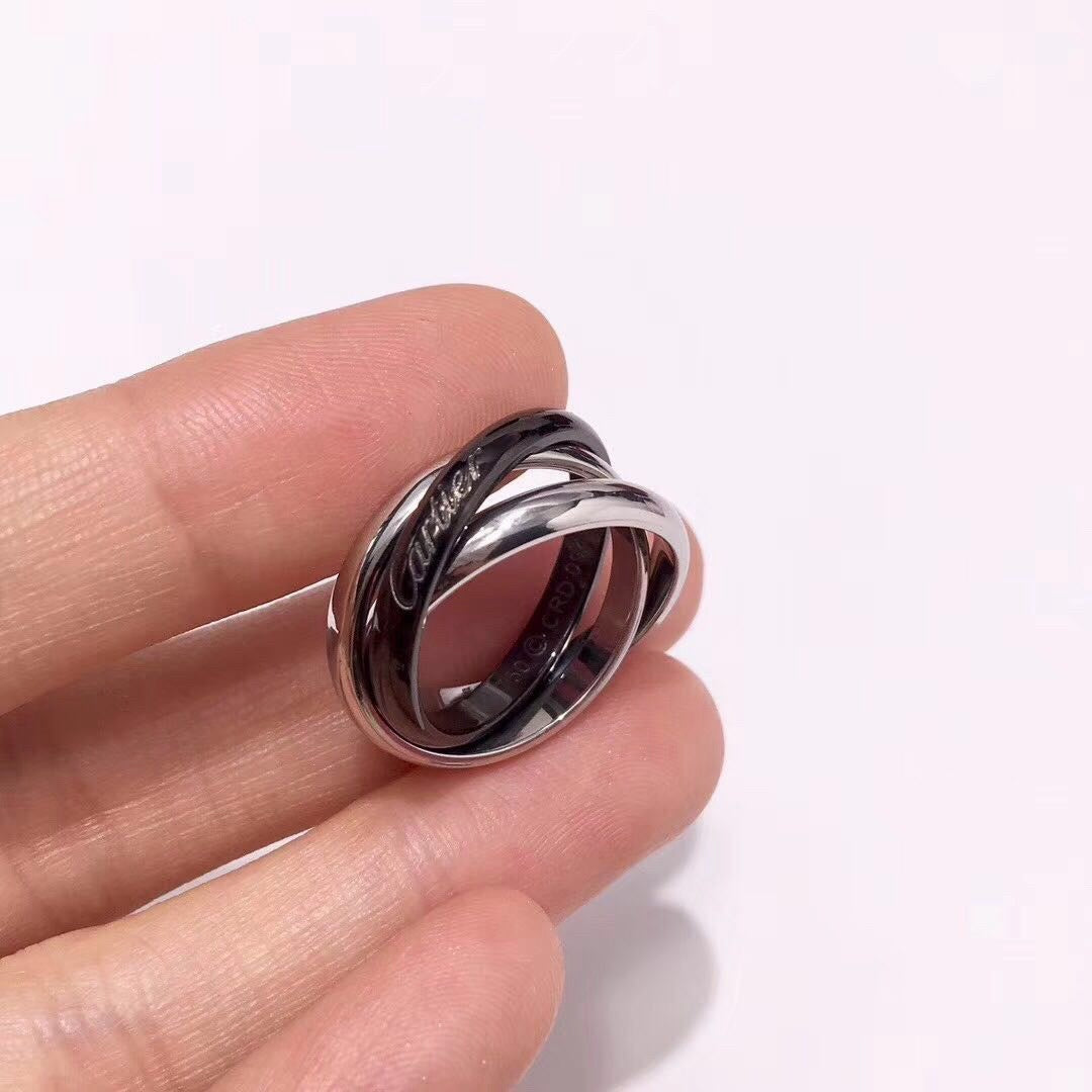 [CharmAmor]TRINITY 3.2MM RING BLACK CERAMIC
