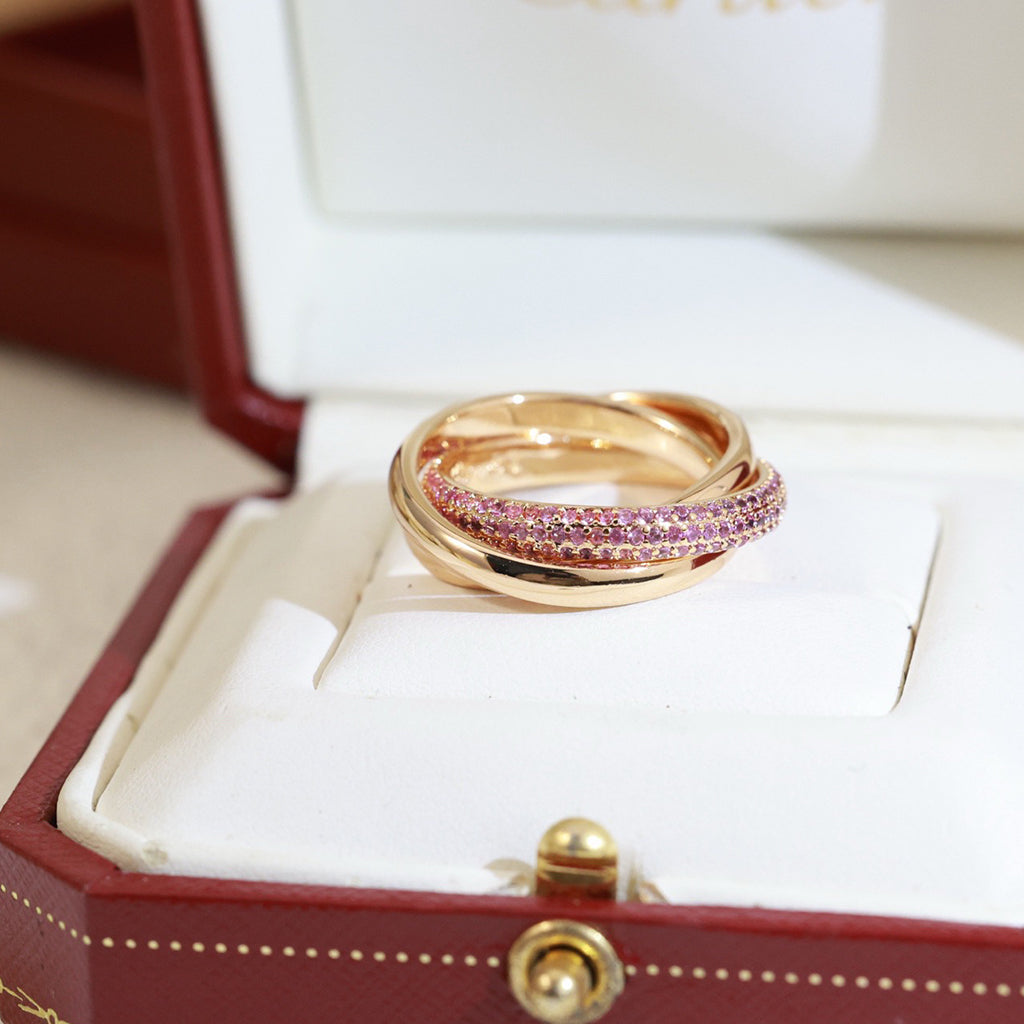 [CharmAmor]TRINITY 3.2MM RING PINK DIAMOND