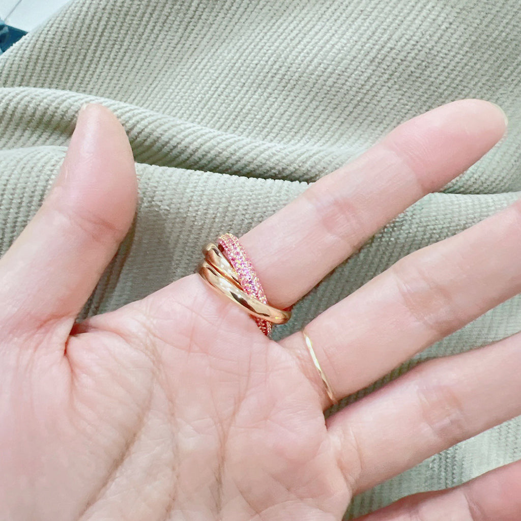 [CharmAmor]TRINITY 3.2MM RING PINK DIAMOND