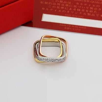 [CharmAmor]TRINITY 3.5MM CUSHION RING COLLECTION