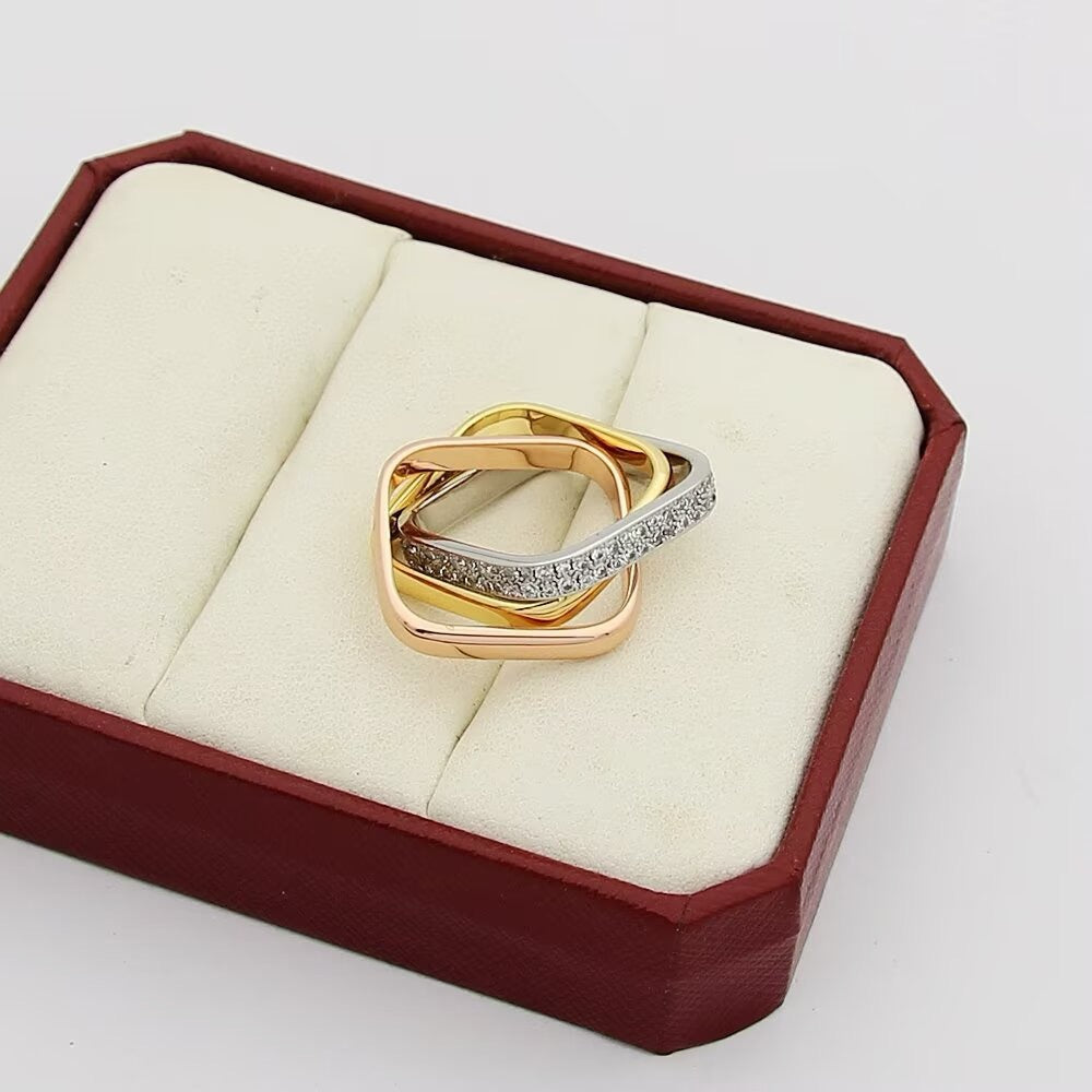 [CharmAmor]TRINITY 3.5MM CUSHION RING COLLECTION