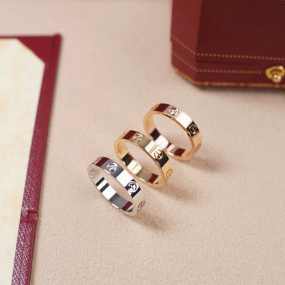 [CharmAmor]LOVE 4MM 1 DIAMOND RING