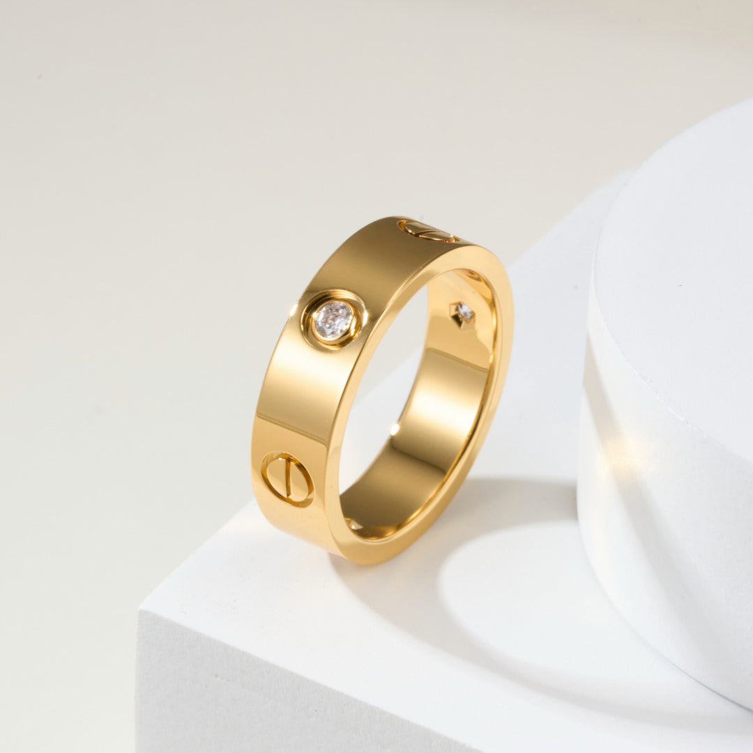 [CharmAmor]LOVE 4MM 1 DIAMOND RING