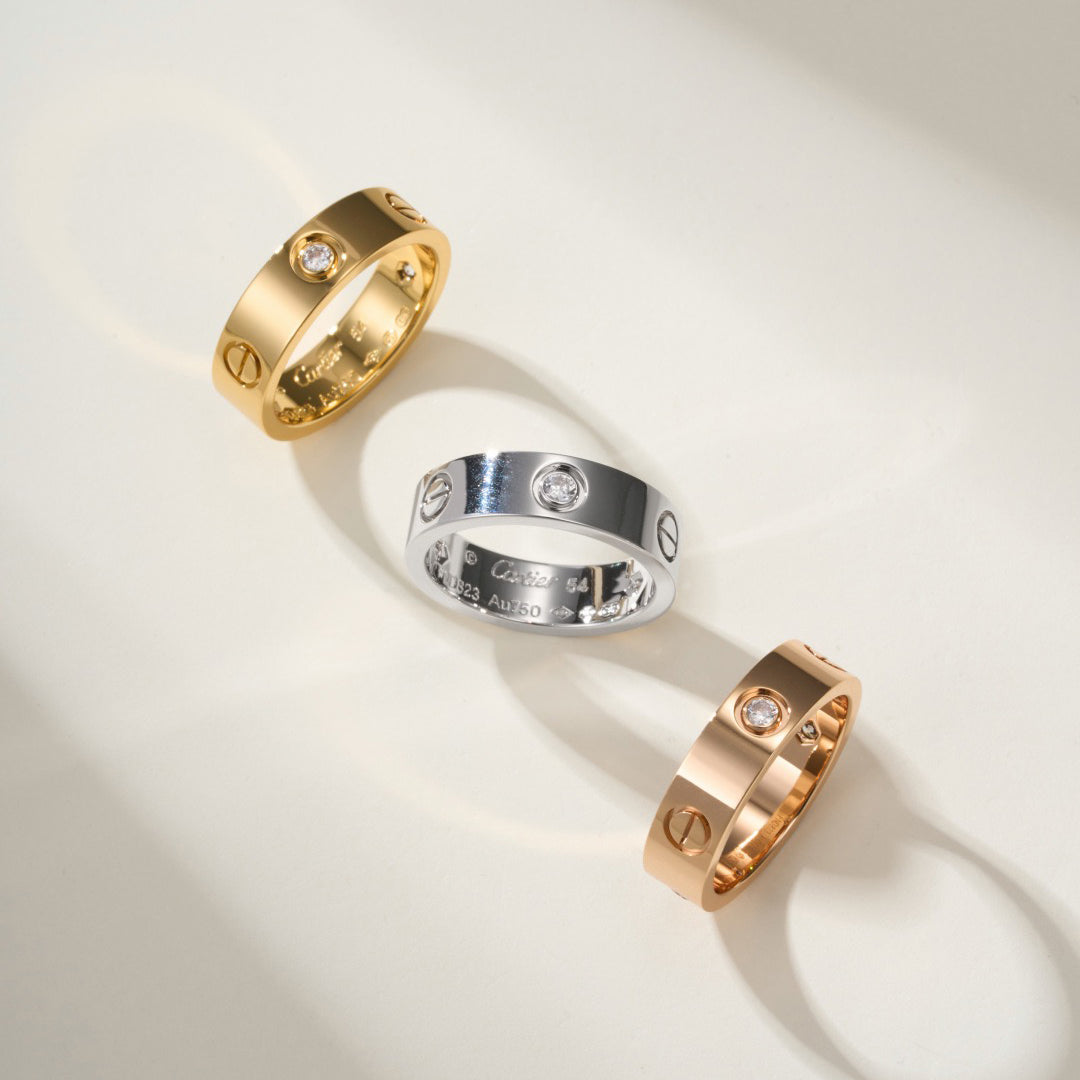 [CharmAmor]LOVE 4MM 1 DIAMOND RING