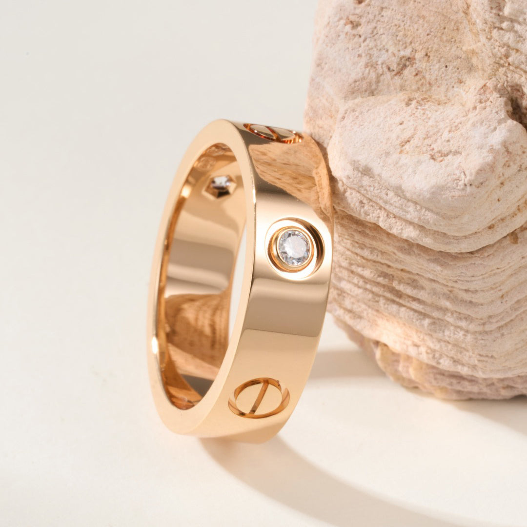 [CharmAmor]LOVE 4MM 1 DIAMOND RING